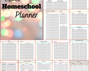 Homeschool planner - teacher planner - mom planner - complete homeschool planner