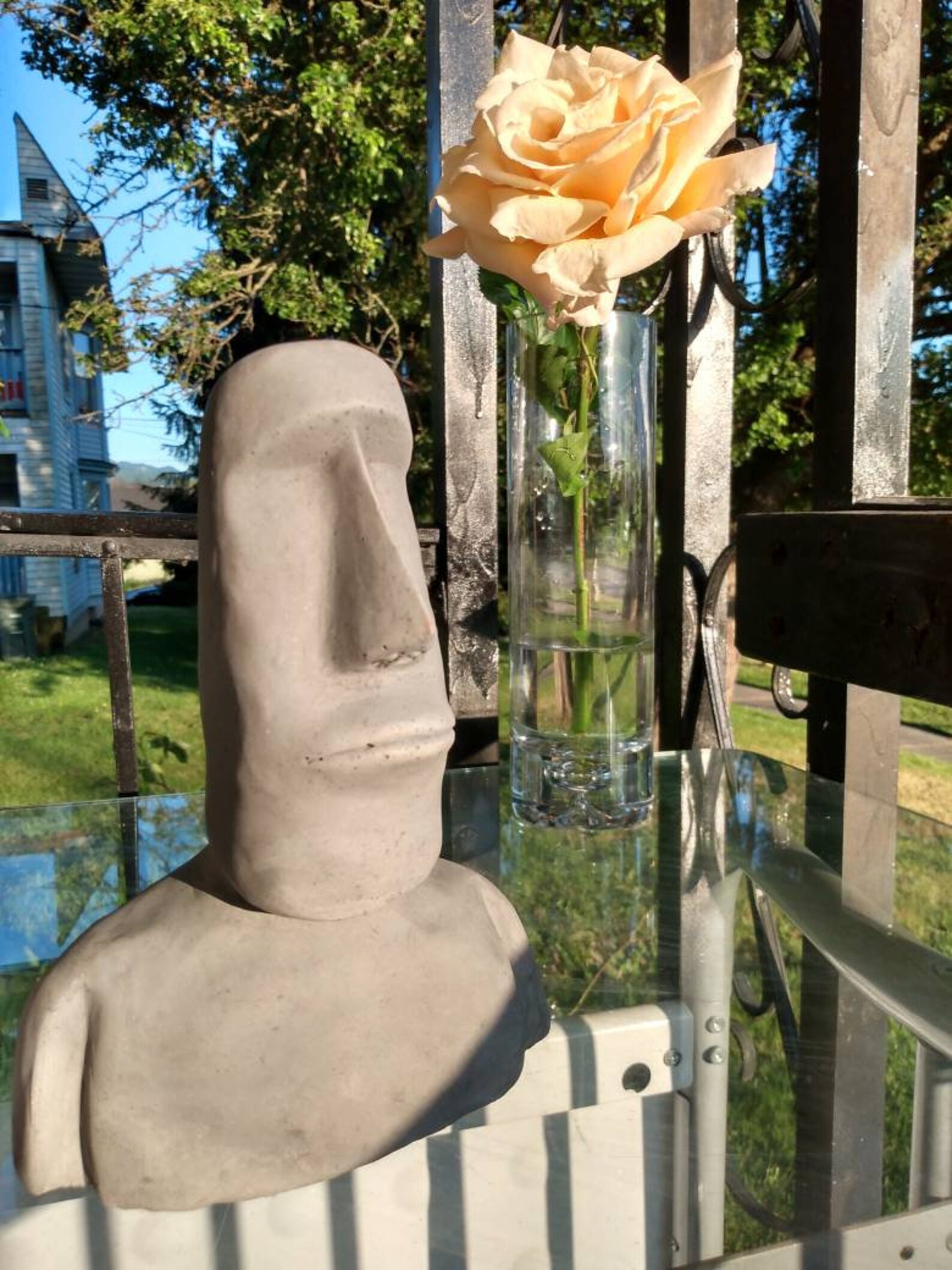 Concrete Easter Island Head Etsy