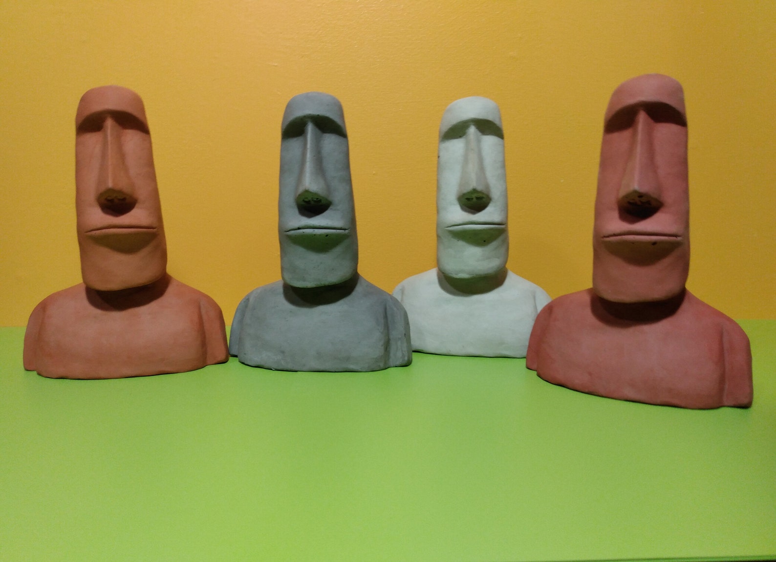 Concrete Easter Island Head Etsy