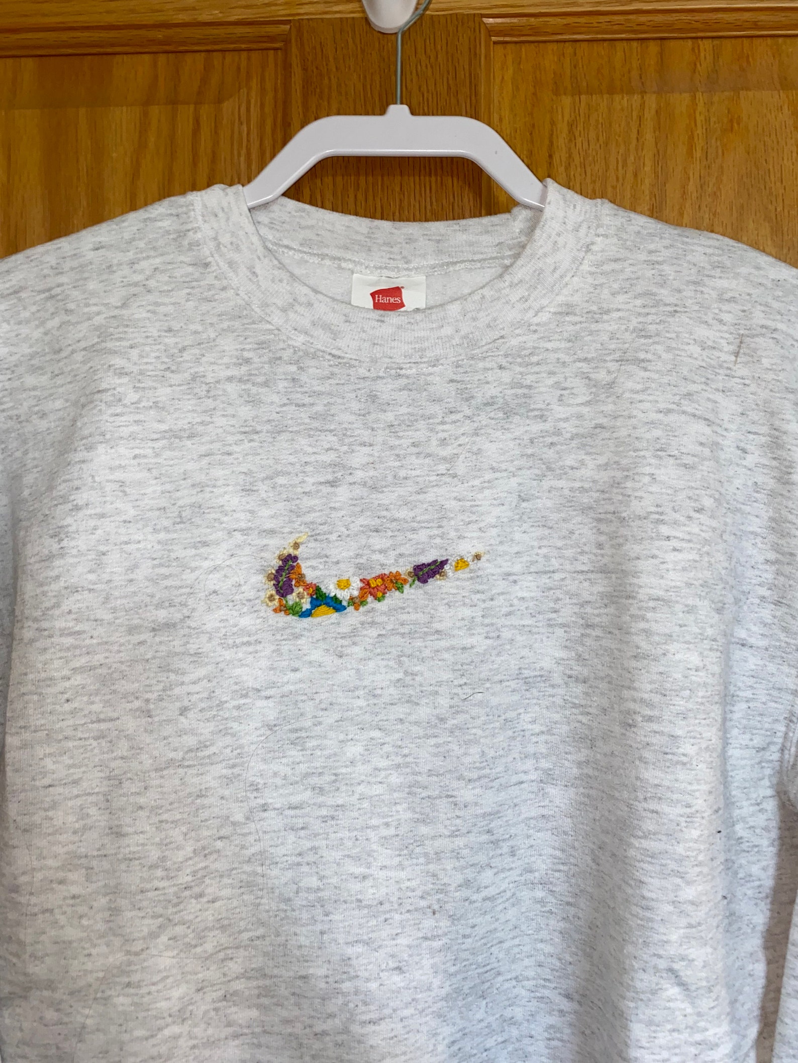 nike flower embroidered sweatshirt