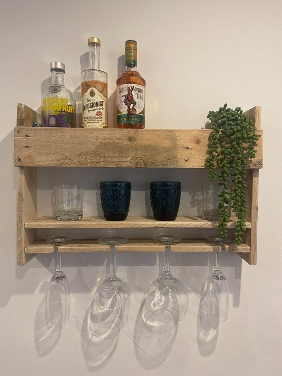 Personalised Gin Shelf Bar Etsy