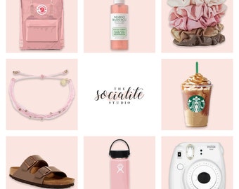 Pink VSCO Girl Instagram Stickers | Instagram Story Stickers | Instagram Stickers | Clipart