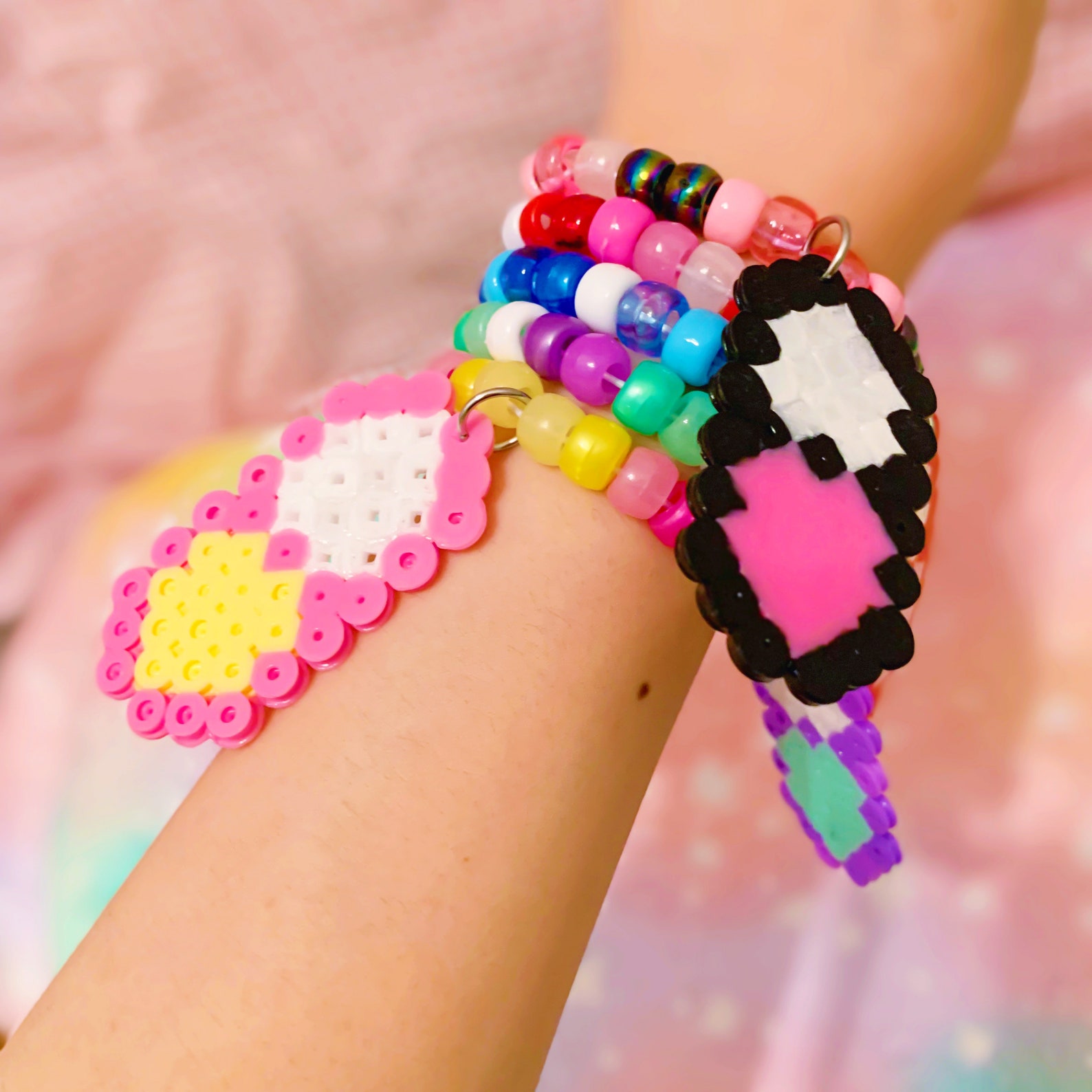 Menhera Kawaii Kandi Bracelet Set Stackable Bracelets Rave Etsy
