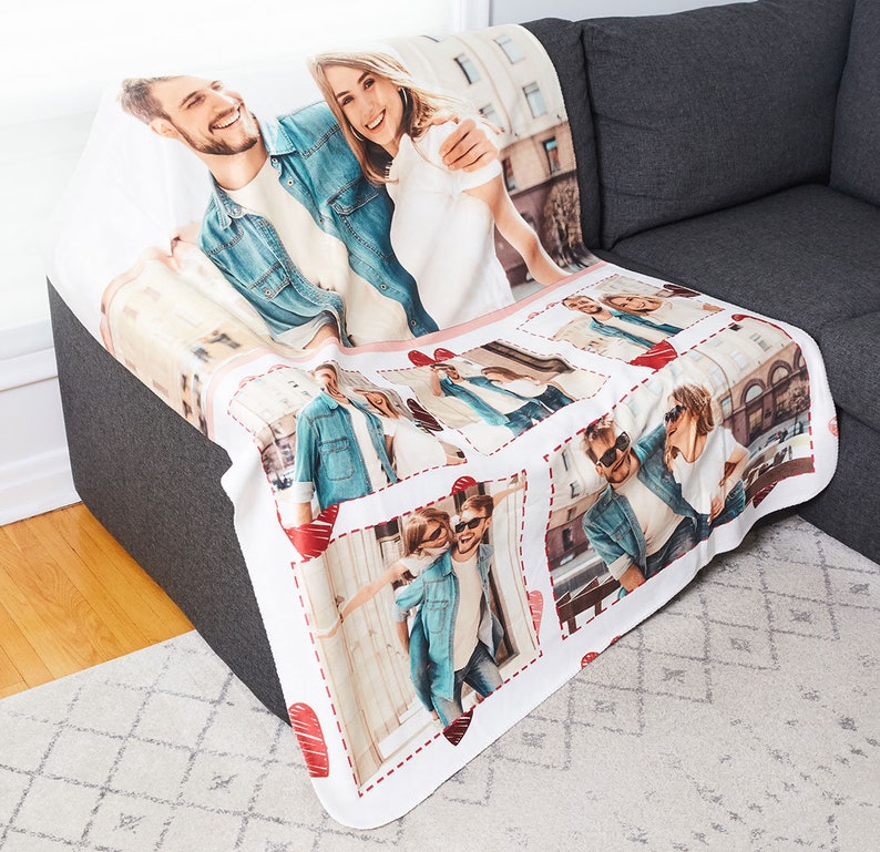 Custom Photo Fleece Blanket Personalized Blanket With A Etsy