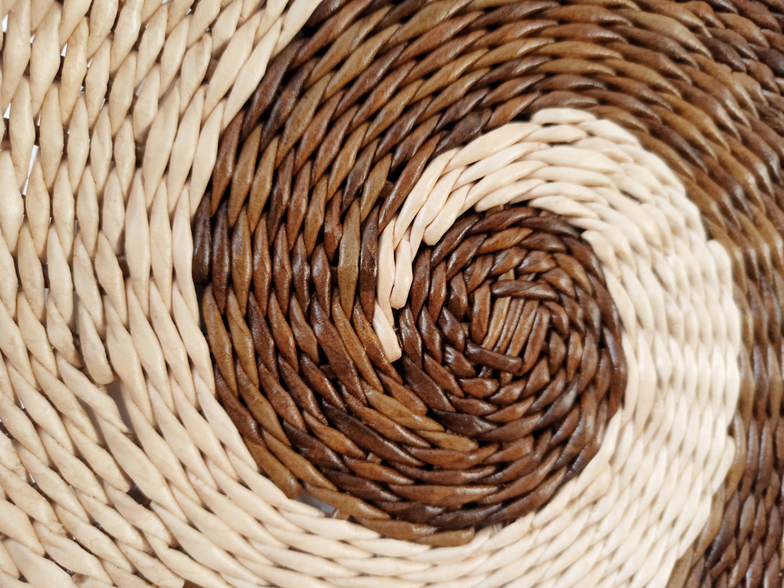 Wall decor wicker plates set of 5 Etsy