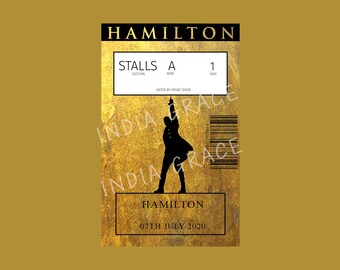 hamilton ticket etsy