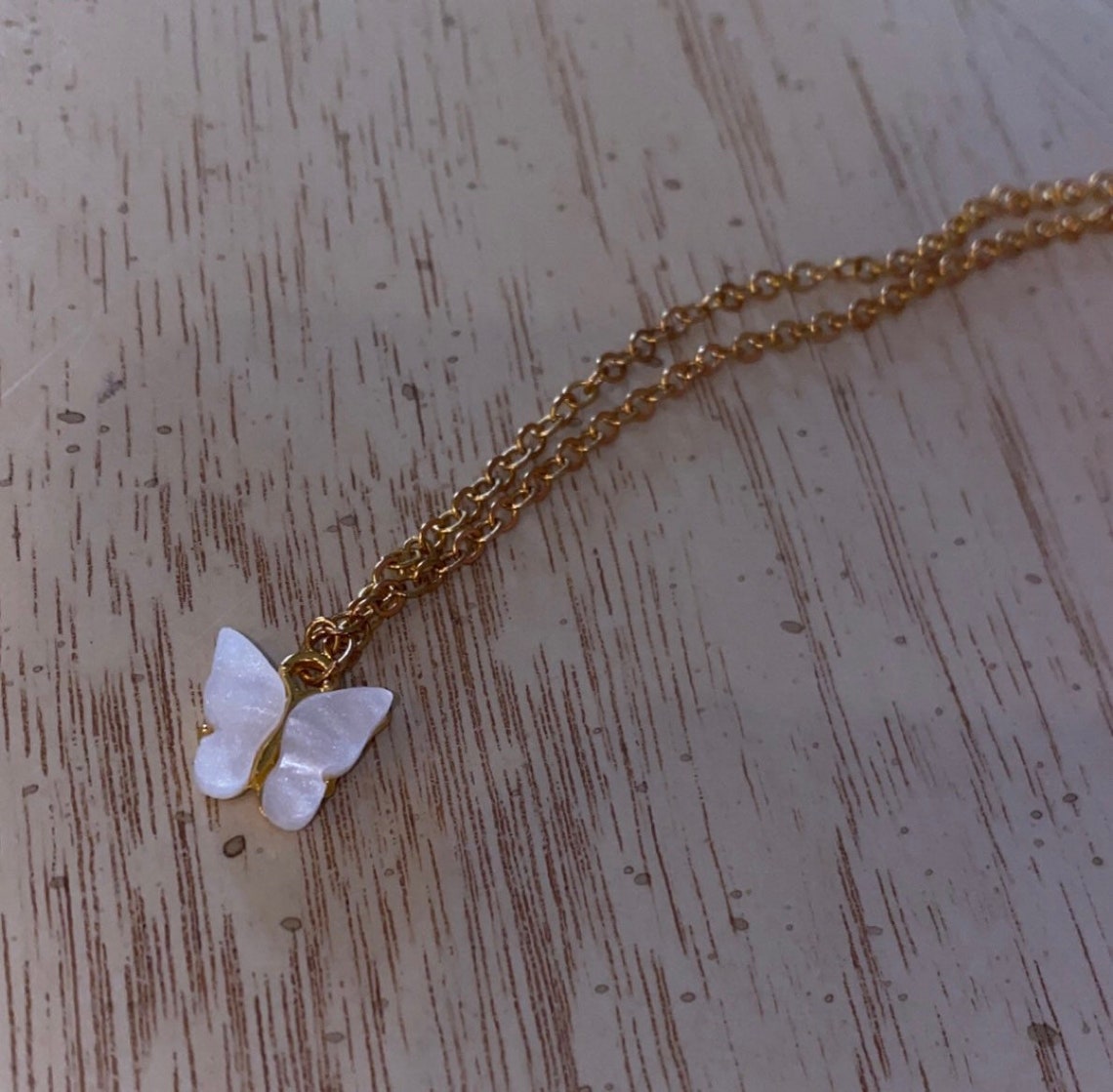 Conjunto de joyería de mariposa blanca Etsy