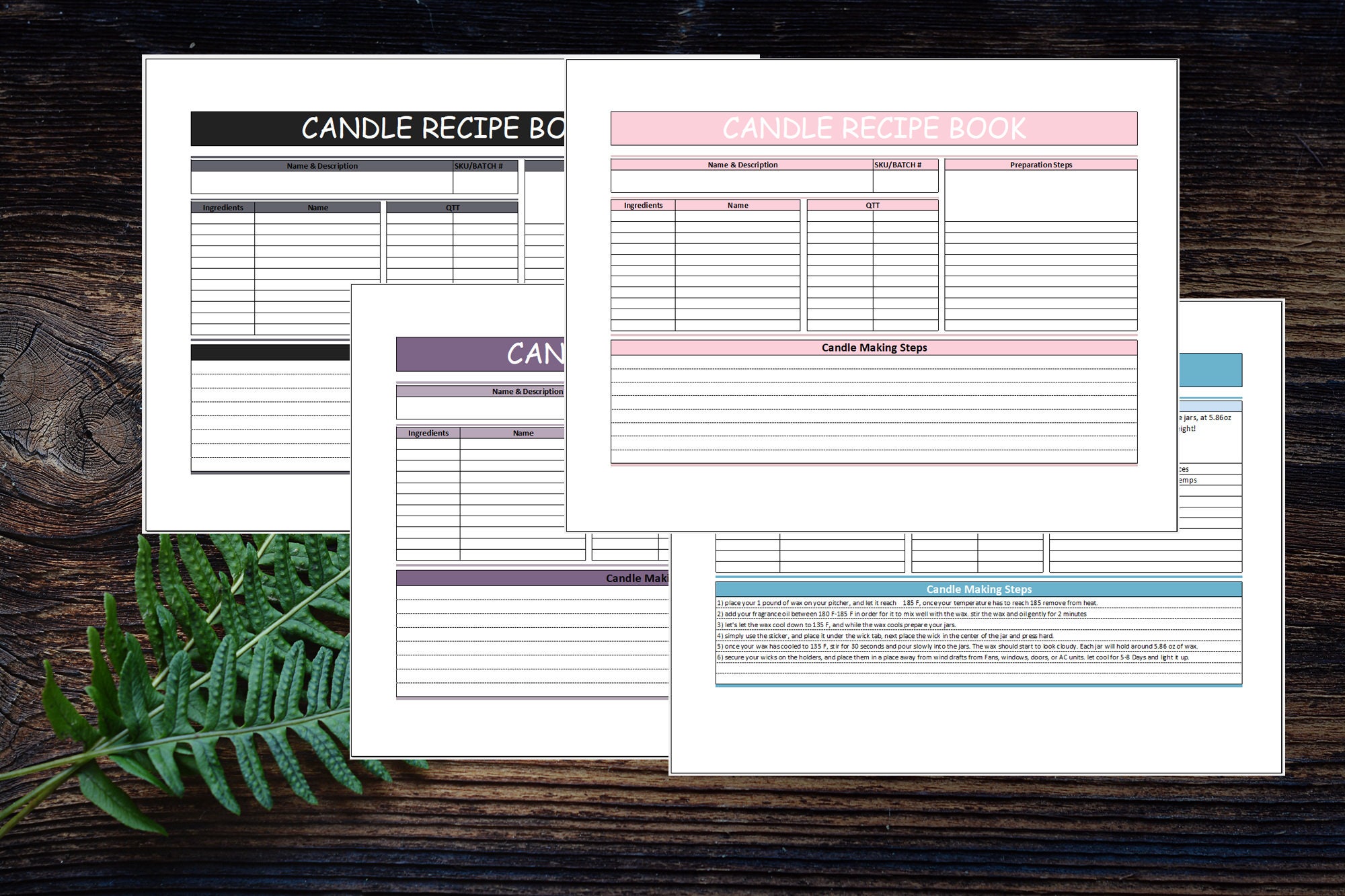 Candle Making Spreadsheet Wicking Wax Fragrance Load Etsy