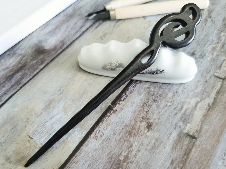 7/'/' Wood Sticks For Long Hair,Wooden Hair Sticks,Black Sandalwood Hair pin
