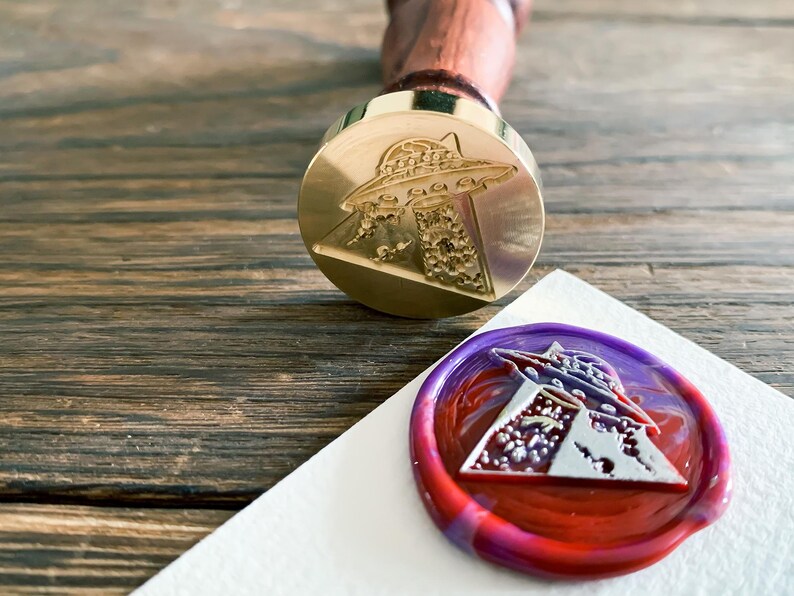 Wax Seal Stamp UFO , Sealing Stamp for Letter, Snail Mail Wax Stamp