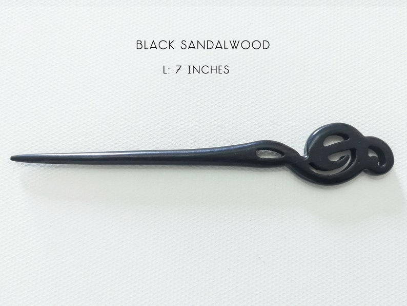 7/'/' Wood Sticks For Long Hair,Wooden Hair Sticks,Black Sandalwood Hair pin