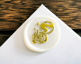 Wax Seal Stamp,Magic Compass Wax Seal,Wax Sealing Stamp,Wax Stamp Head,Snail Mail Stamp