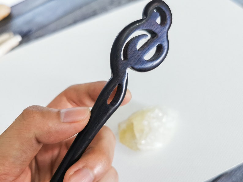 7/'/' Wood Sticks For Long Hair,Wooden Hair Sticks,Black Sandalwood Hair pin