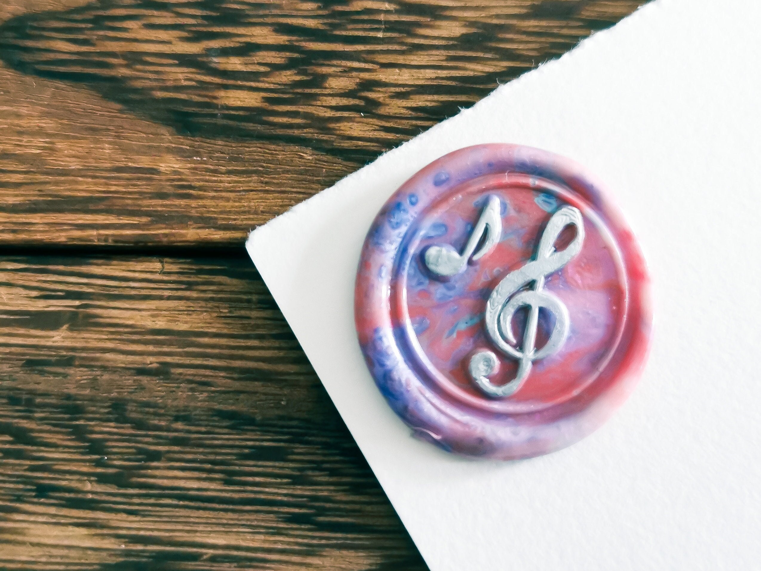 MUSIC HEART Wax Seal Stamp / Wedding Invitation / Bass and Treble Clef /  Birthday Party / Envelope Letter Seal / Gift Box Set 
