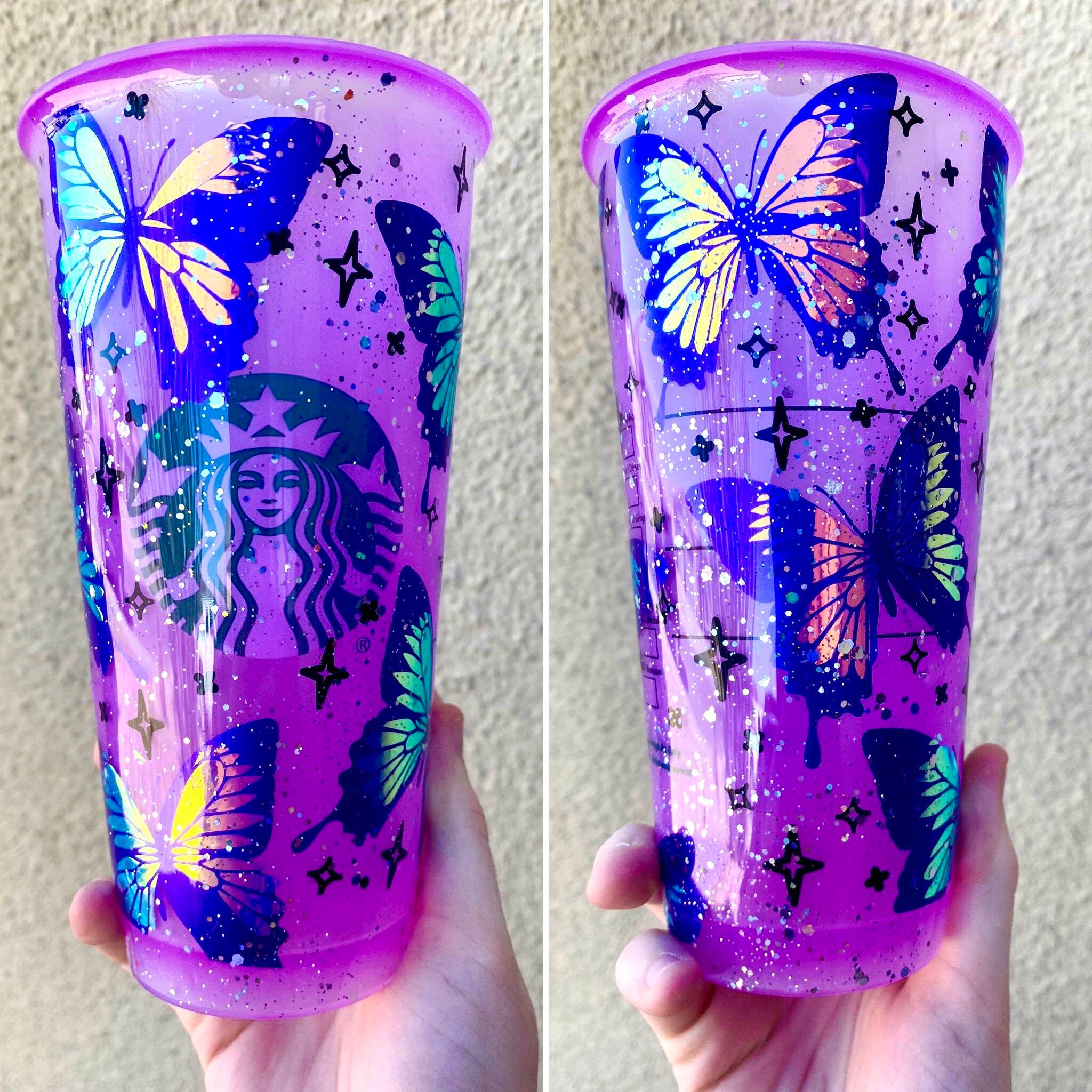 Butterfly Starbucks Cold Cup Butterfly Coffee Custom Etsy