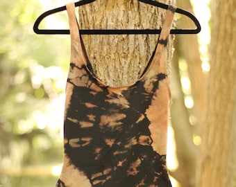Reverse ice dye tank bodysuit, XS, geode tie dye playsuit, aerialist unitard, festival wear, hand dyed yoga wear, bike shorts, OOAK