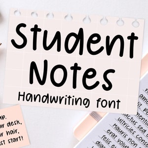 Student Notes handwritten font handwriting font download simple handwriting neat handwritten font realistic handwriting font for goodnotes