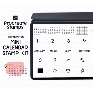 Icon Planner Stamp Set 54pc, Journal Stamps for Bullet Points, Dotted  Journal Calendar Clear Stamps 