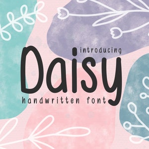 Daisy Handwritten font handwriting font handmade font cute handwritten craft font clean font download cute Sweet font digital handwriting