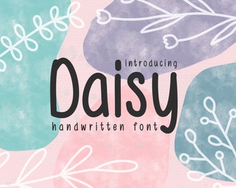デイジー手書きフォント手書きフォント手作りフォントかわいい手書きクラフトフォントきれいなフォントダウンロードかわいい甘いフォントデジタル手書き