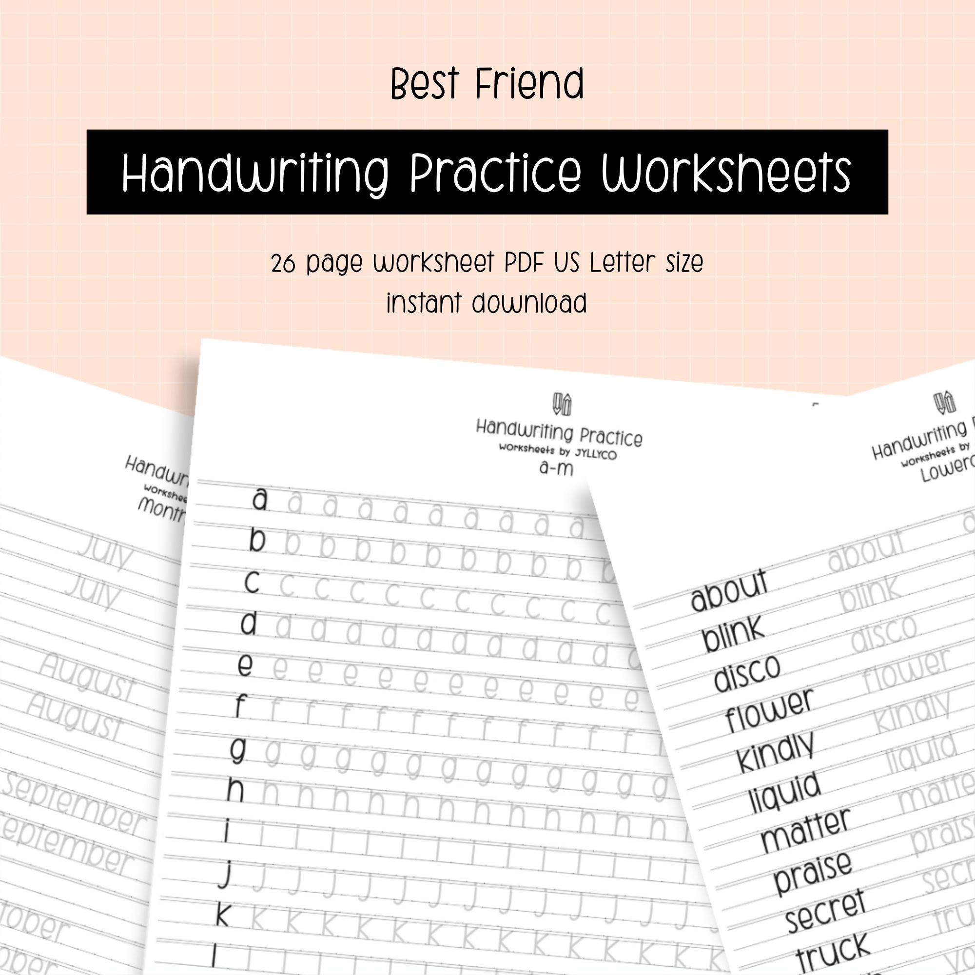 Handwriting Practice Worksheets: Printable Worksheets for Neat Tidy ...