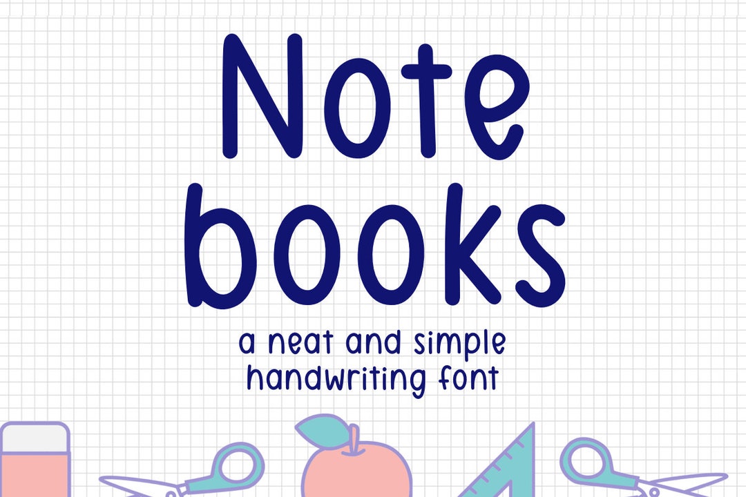 Notebooks Font, Neat Handwritten Font, Handwriting Font, Neat
