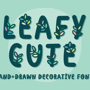 Plant Font - Etsy