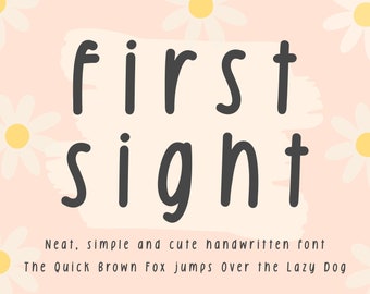 First Sight - een lief, net en eenvoudig handschriftlettertype