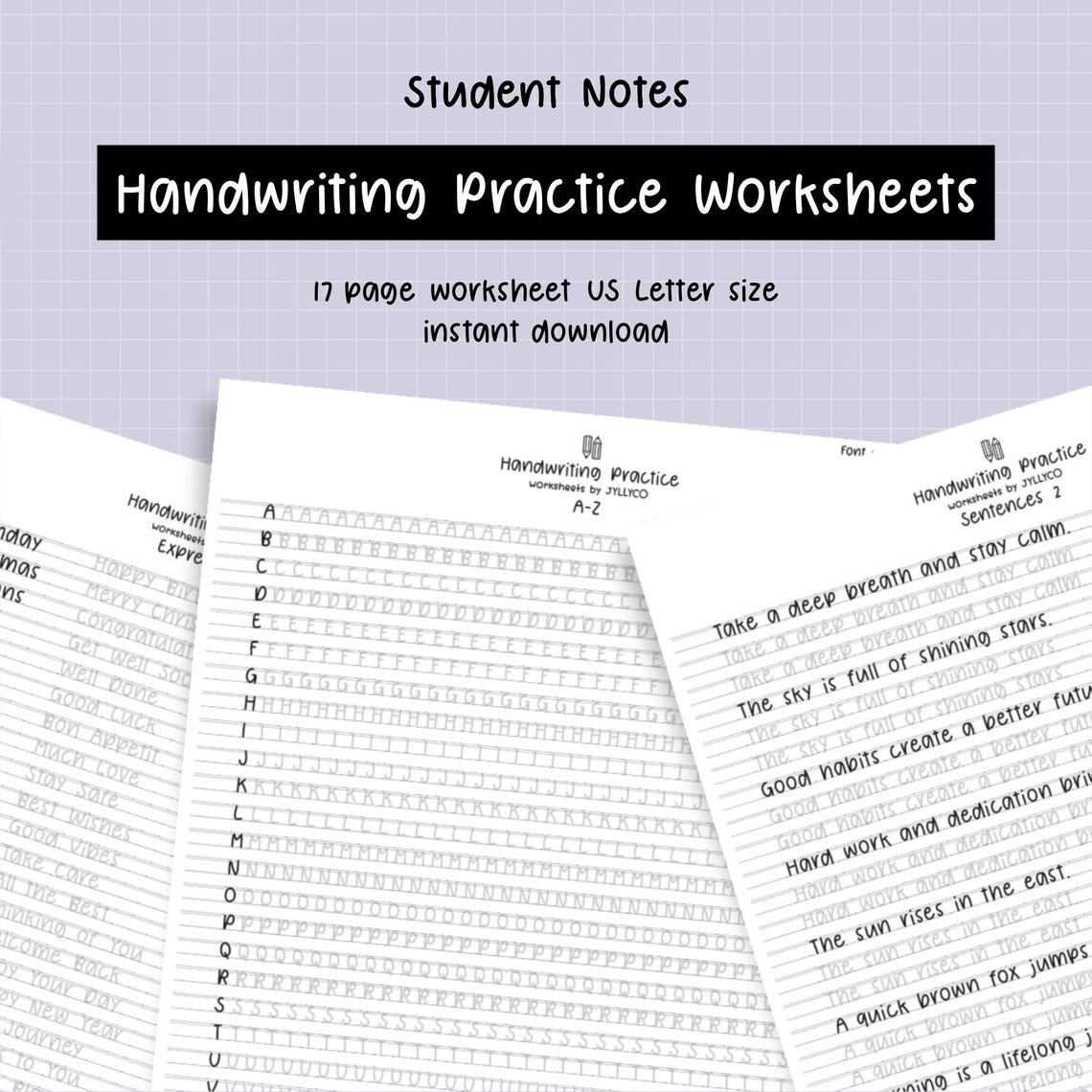 Handwriting Practice Worksheets: Printable Worksheets for Neat Tidy