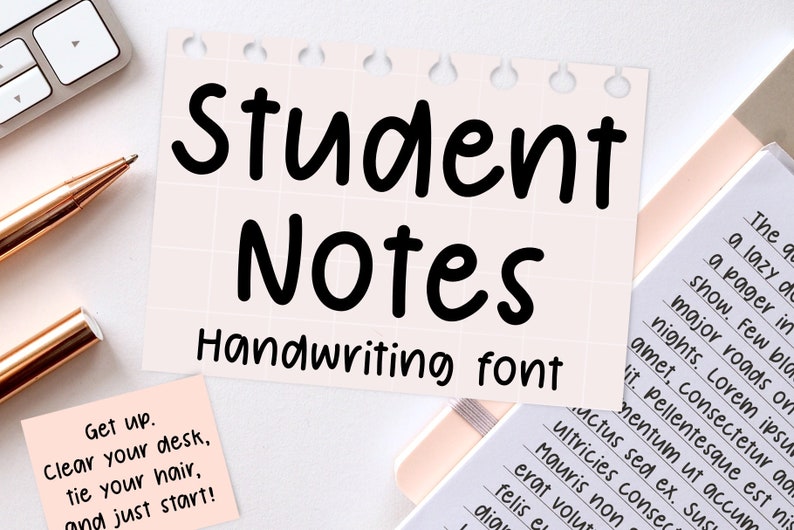 Student Notes handwritten font handwriting font cute clean simple handwriting neat handwritten font realistic handwriting font for goodnotes