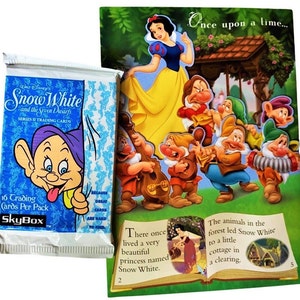 Carte d’anniversaire Blanche-Neige avec pack de cartes à collectionner (1995)