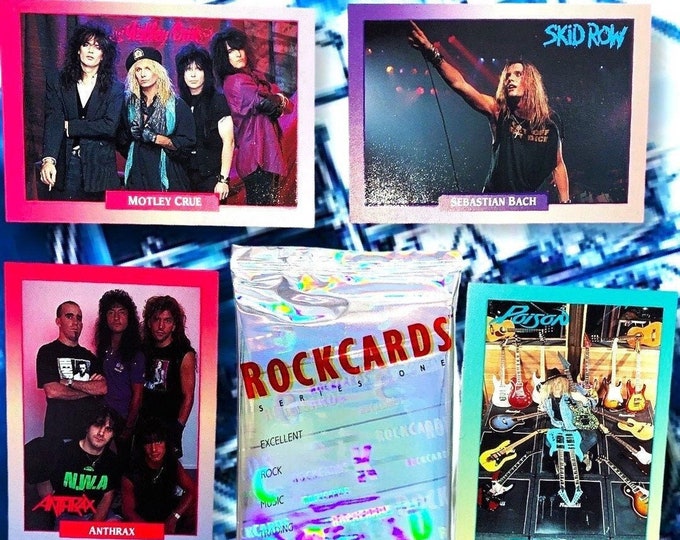 Rock Cards (One 1991 Trading Card Pack) Each Pack has 13 Cards Inside, Motley Crue, Anthrax, Bon Jovi