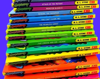 GOOSEBUMPS Scholastic Paperbacks, You Choose the Scare! R.L Stine's Retro Books, Kids Horror, Throwback, 90s