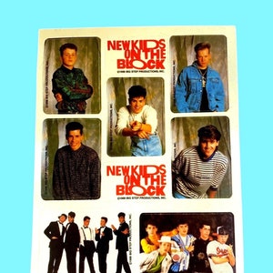 New Kids Sticker Sheet (1989) New Kids on the Block