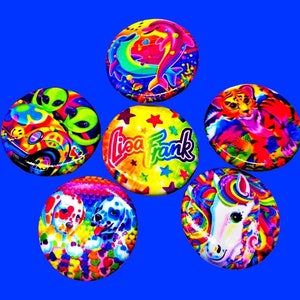 Lisa Frank Buttons, 90s inspired, LF inspired, 90s gifts