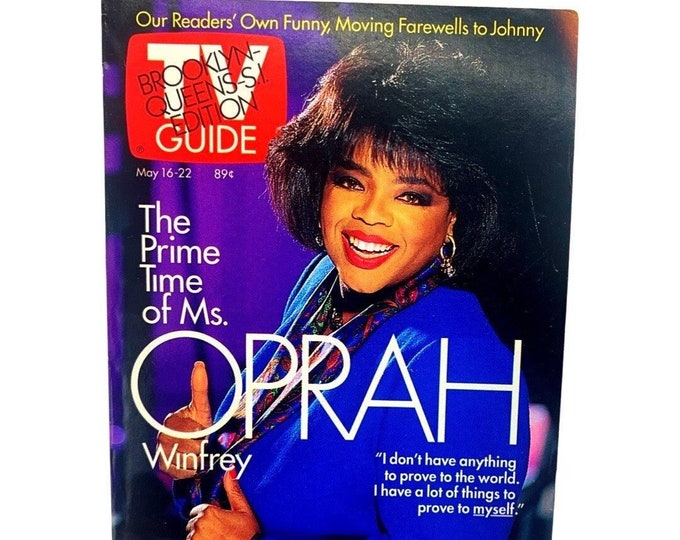 TV Guide 1992 Preowned, Oprah Winfrey, John Walsh, Johnny Carson, Mariah Carey, MTV, 90s TV Nostalgia