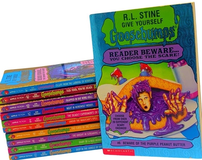 GIVE YOURSELF GOOSEBUMPS Paperbacks You Choose the Scare! R.L Stine's Retro Books, Kids Horror, Throwback, 90s