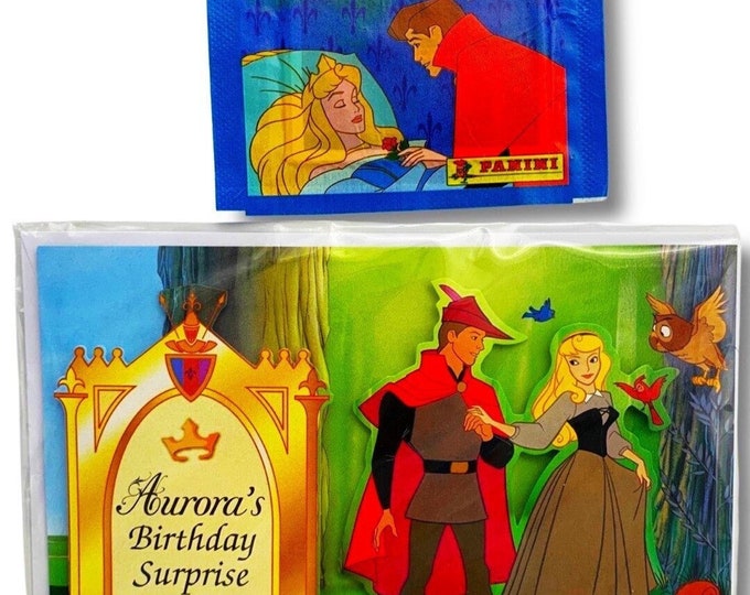 Birthday Card Sleeping Beauty with Sticker Pack (1998)