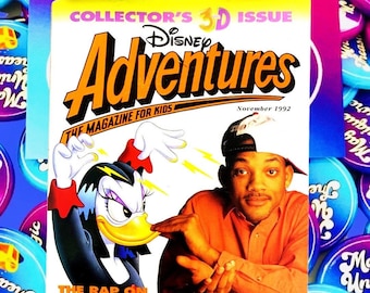 Fresh Prince 1992 3D Disney Adventures Magazine w. 3d Glasses