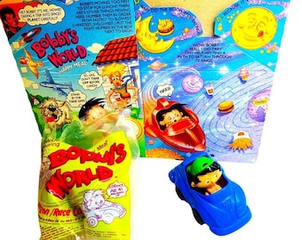 Bobby's World 1993 Happy Meal Box & Toy