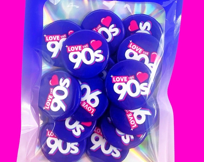 Party Favors Pins 90s 80s Themed