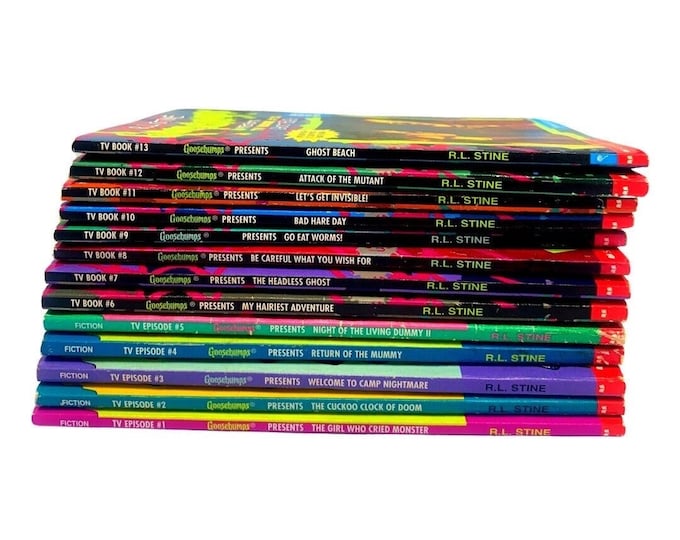 GOOSEBUMPS TV EDITION Paperbacks, You Choose the Scare! R.L Stine's Retro Books, Kids Horror, Throwback, 90s