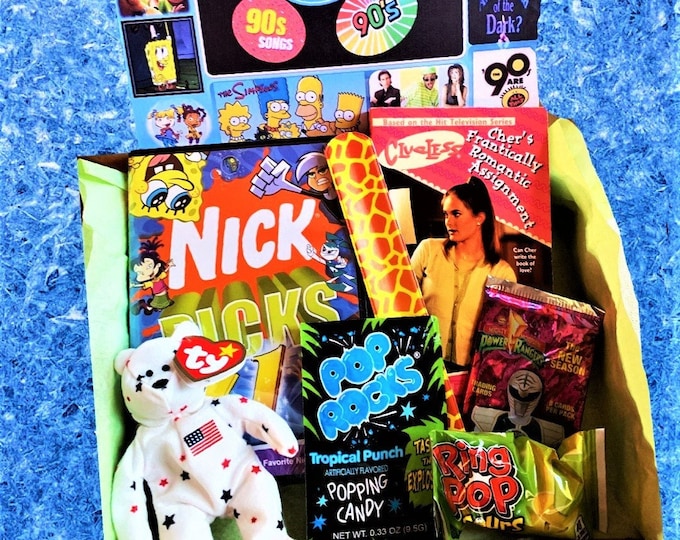 Sampler Mystery Box 90's Y2K! Design your OWN 8x10 box, Nostalgic gift, Birthday boxes, Mystery box, 90's fan, Vintage toys, Retro 90s gift