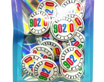 90s Themed (15) 90210 pins, Party Favors, Birthday, Stocking Stuffers, 90s Birthday, Love 90s