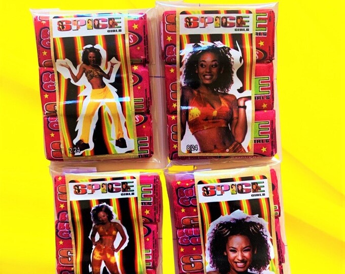 Spice Girls (12 Gum Pieces and 4 Scary Spice Stickers)