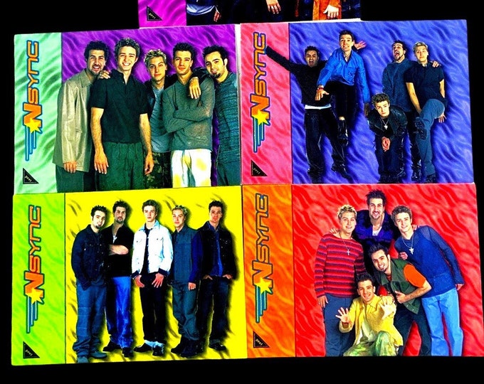 NSYNC 5 Trading Sticker Card Set, Stocking Stuffers, NSYNC, Justin Timberlake