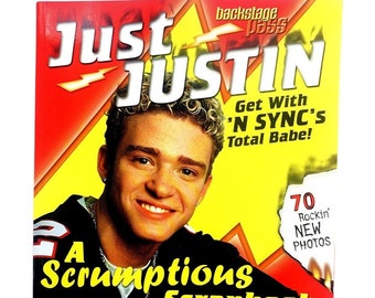 Just Justin 8x10 Book, 90s Kids, Gift Ideas, NSYNC fans, 2000s Nostalgia