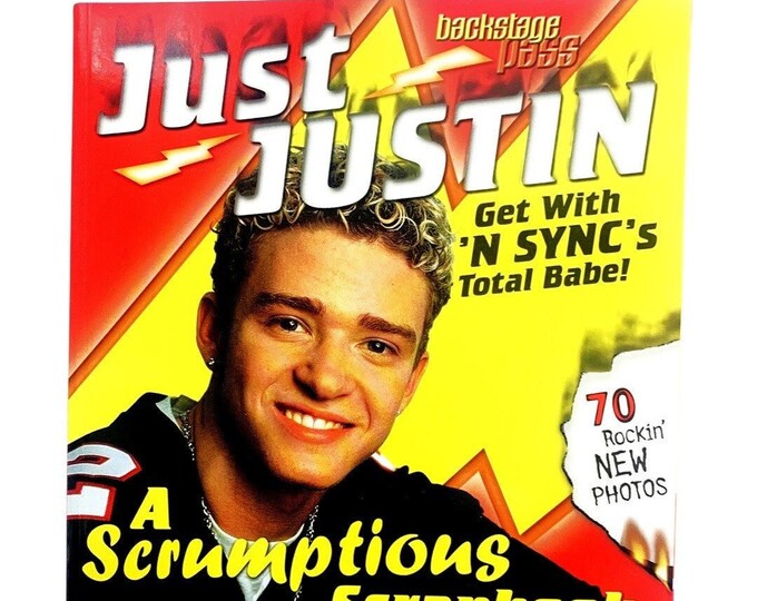 Just Justin 8x10 Book, 90s Kids, Gift Ideas, NSYNC fans, 2000s Nostalgia