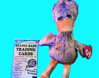 Dinky the Bird Beanie Baby (2000 Baby) with Sealed Trading Card Pack