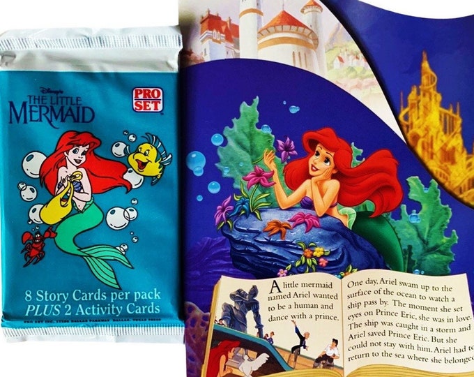 Birthday Card Little Mermaid with Trading Card Pack (1991)